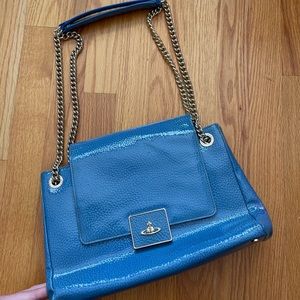 Vivienne Westwood Patent Leather Chain Shoulder Bag